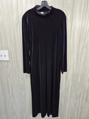Maxi Vestido de Terciopelo Para Mujer Púrpura Oscuro Talla M Nuevo con Etiquetas Dressbarn Boda Evento Especial Foto 1 de 4