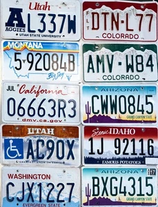 BULK LOT of 10 mixed states License Plates NICE QUALITY - Picture 1 of 1