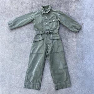 WW2 US Army HBT 13 Star Mechanic Overall Green Herringbone Small Modified LESEN - Bild 1 von 19