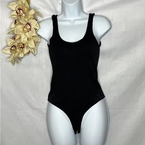 Neu ohne Etikett Stretch gerippter Tank Body Gr. Large Alltag Basic Rundhals Tanga  - Bild 1 von 2