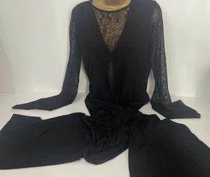 ASOS Tall Jumpsuit Size 14 lace sleeves & detail Holiday party Cocktails Wedding - Picture 1 of 11