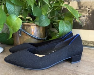 Scarpe nuove Rothy's taglia 8 nere tacco a blocco The High Point a punta slip on - Foto 1 di 10