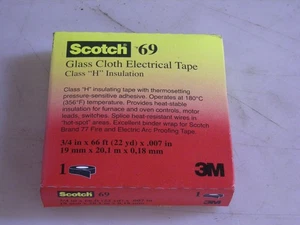 Scotch 69 Glass Cloth Electrical Tape 3/4 x 66 ft - Picture 1 of 1