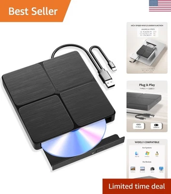 Unidad Blu Ray Externa - Unidad Blueray/DVD Externa para PC, 0 y Tipo C Blu Ra... Foto 1 de 4