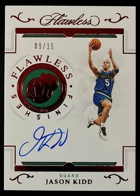 Jason Kidd 2020-21 Panini acabamento impecável rubi paralelo /15 Mavericks - Imagem 1 de 2