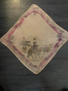 Vintage Rodeo Western Cowboy Bronc Reiter Indianer Halstuch Seidentuch 24x23 - Bild 1 von 13