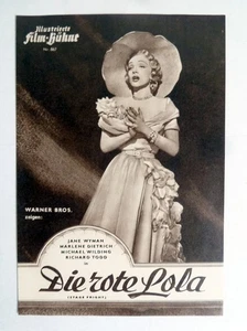 IFB 867 ROTE LOLA Stage Fright FILMPROGRAMM MovieProgram MARLENE DIETRICH Wyman - Picture 1 of 1