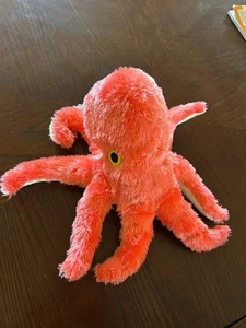 Monterey Bay Aquarium Orange OCTOPUS Plush Sewn Eyes 6” Stuffed Toy Pet Lovey - Picture 1 of 5