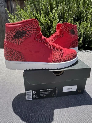 Air Jordan 1 Retro High OG Red Cement Sneakers - Image 1 of 4