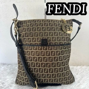 Fendi Schultertasche Zuccino Zucca Baumwolle Leder Braun Japan Damen - Bild 1 von 24
