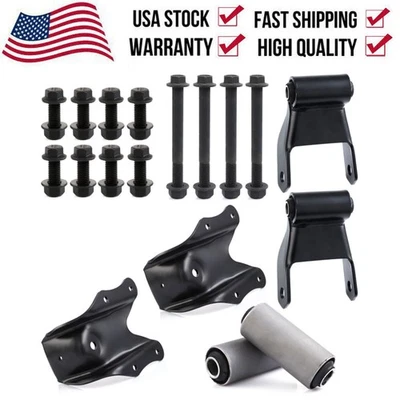 Nuevo kit de suspensión de grillete de resorte de hoja trasera para Ford F150 F250 F350 Bronco Foto 1 de 4