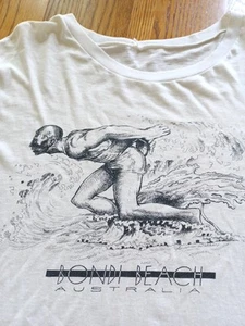 Vintage Bondi Beach Austrailia Diana Webber Surfer T Shirt SS Distressed L - Picture 1 of 10