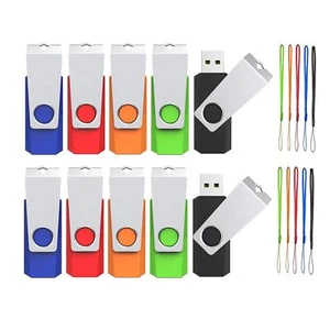 Cle USB 8 Go Lot de 10 Clé USB 2.0 Rotative Flash Drive pour PC Ordinateurs P... - Photo 1/8