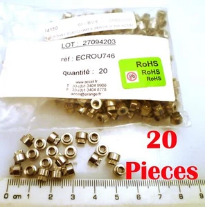 Accel Brass Rivet Bush Round M3 2mm Sheet 4mm Hole Diam 20 Pieces MBG016F - Picture 1 of 2