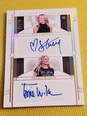 2024 National Treasures Stacy Keibler Torrie Wilson Gold Dual Auto /10 - Image 1 of 2