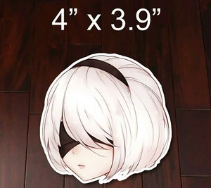 Nier: Automata 2B Head Sticker Car Window sticker vinyl decal Ipad Laptop Iphone - Picture 1 of 2