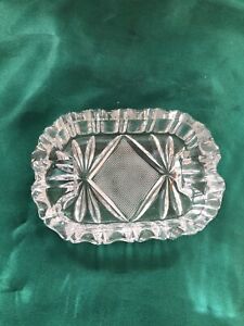 Vintage Bleikristall, kleiner Aschenbecher  ca 2x6x9 cm