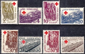 Stamp Bulgaria SC 0504-11 1946 Red Cross Carmine Refugee Soldier Nurse Set MNH - Picture 1 of 1