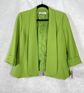 Chaqueta Kasper Mujer’s 8 Verde Keylime Blazer Abierto Mangas Largas Citrus Grove Nueva con Etiquetas - Imagen 1 de 11