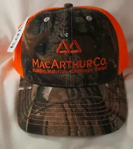 Kati sportcap MacArthurCo mesh with snap back cap Orange and Camouflage front - Picture 1 of 7