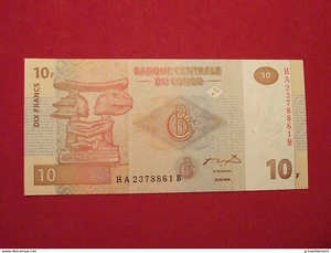 Congo - 10 Francs 2003 Pick 93 NEUF / UNC ! - Imagen 1 de 2