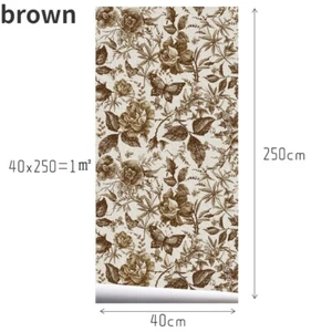 40*250cm Rose Flower Wallpaper Furniture Renovation DIY Wall Stickers Decoration - Picture 1 of 30