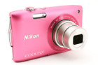 [Exc+5 w/Box] Nikon COOLPIX S3300 Pink 16.0MP Digital Camera 6x zoom From Japan