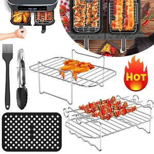 Air Fryer Grill Rack Accessory Stainless Steel Hot Fryer Rack for Ninja Foodi - Picture 1 of 29