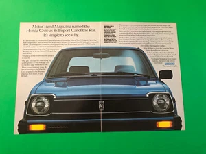 1980 HONDA CIVIC GL 1500 VINTAGE ORIGINAL PRINT AD ADVERTISEMENT PRINTED - Picture 1 of 1