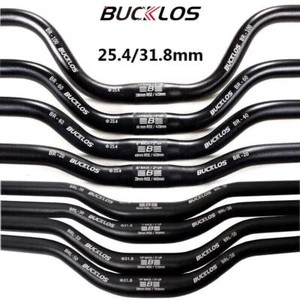 BUCKLOS 25.4/31.8mm Bike Handlebar Aluminum 620/660/720/780mm MTB Hi-Riser Bar - Picture 1 of 19