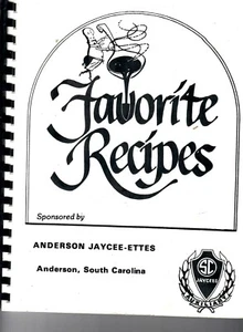 Anderson (SC) Jaycee-ettes, Favorite Recipes Cook book from early 1970s- Spiral - Picture 1 of 1