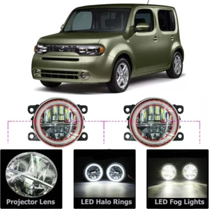 LED Fog Light Kit Angel Eye Rings DRL Daytime Running Lamp Fit For Nissan Cube - Bild 1 von 12