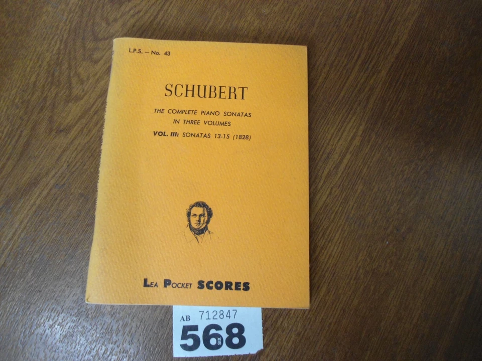 SCHUBERT The Complete Piano Sonatas Volume 3 (of 3) - Lea Pocket Scores No.43 - Image 1 of 4