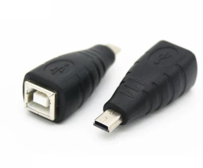 Mini USB B 5pin Male to USB 2.0 B Type Female Printer Scanner Adapter - Image 1 of 4