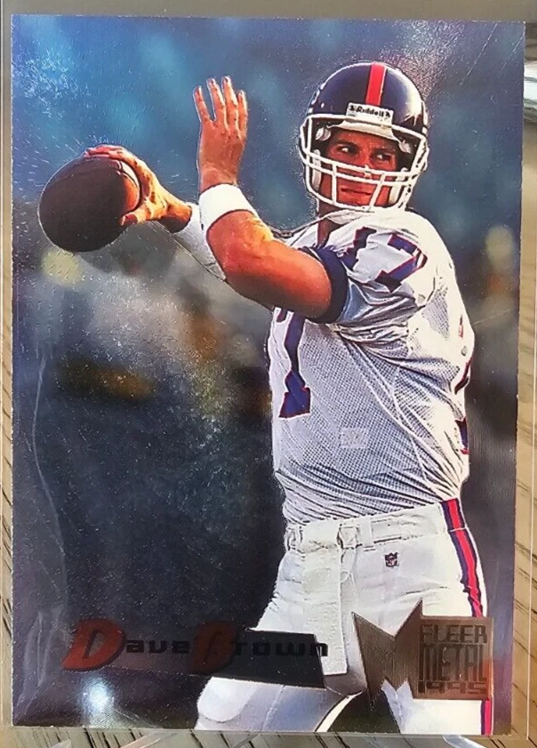 1995 Fleer Metal Dave Brown #124 New York Giants - Image 1 of 2