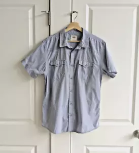 Camisa Levis Chambray Hombre L Azul Lavado Claro Manga Corta Western Abotonada - Imagen 1 de 7