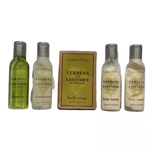 Crabtree & Evelyn Verbena Lavender 5 Piece Travel Set Shampoo Conditioner Soap - Picture 1 of 5