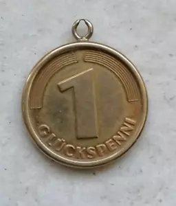 Pendant" Lucky Penny" Gold 333 - Picture 1 of 5