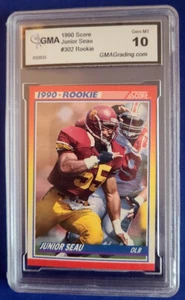 1990 Junior Seau Score  ROOKIE # 302 Graded Gem MT 10 - Picture 1 of 1