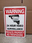 WARNING 24 HOUR VIDEO SURVEILLANCE 4 SignS  In PACK