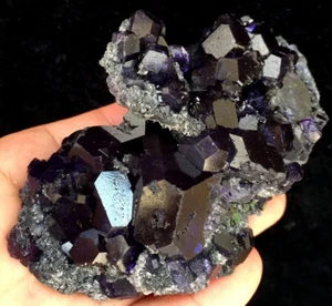 248g Gemmy!!! Natural Fantastic Blue Fluorite Quartz Crystal Specimen ic5111 - Picture 1 of 12