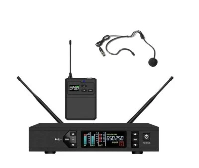 UHF Digital Wireless Headset Headworn Microphone Set For Singing Cardioid Black - Image 1 of 3