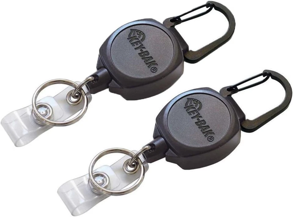 Key-Bak Sidekick Professional Heavy Duty Self Retracting ID Badge / Key Reel wit