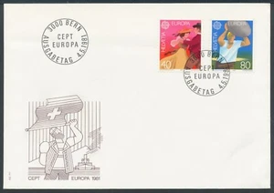 Suiza 1981 Mi.-Nr. 1197-1198 FDC Europa Folklore Suiza F.D.C. - Imagen 1 de 1