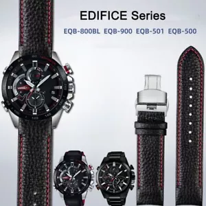 Men's Curved Interface Watchband Fit For Casio Edifice EQB-800BL EQB-900/500-501 - Picture 1 of 23
