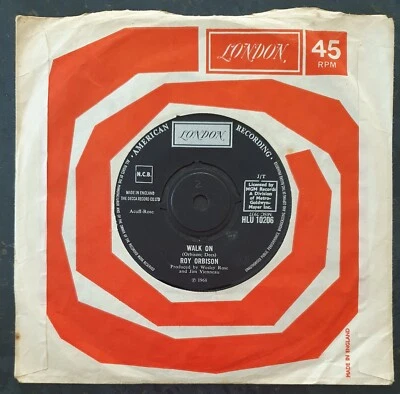 ROY ORBISON - Walk On/Flowers - London - HLU 10206 - NM - Image 1 of 2