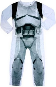 BOYS' DISNEY STAR WARS STORMTROOPER ALL-IN-ONE SLEEPSUIT COSTUME DRESS UP - Picture 1 of 1