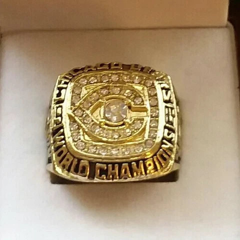 SUPERBOWL XX 1985 WALTER PAYTON CHICAGO BEARS CHAMPIONSHIP MVP RING Sz 10.5 &BOX Cover