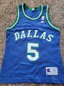 Vtg Jason Kidd Dallas Mavericks Mavs NBA Champion Jersey Sz Men's 36 S - Picture 1 of 9