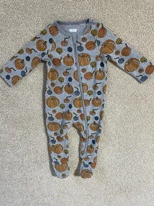 Parche de calabaza Mud Pie para dormir 6-9 meses nuevo con etiquetas - Imagen 1 de 3